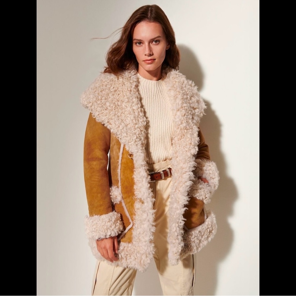 Overland Sheepskin Shearling Coat New